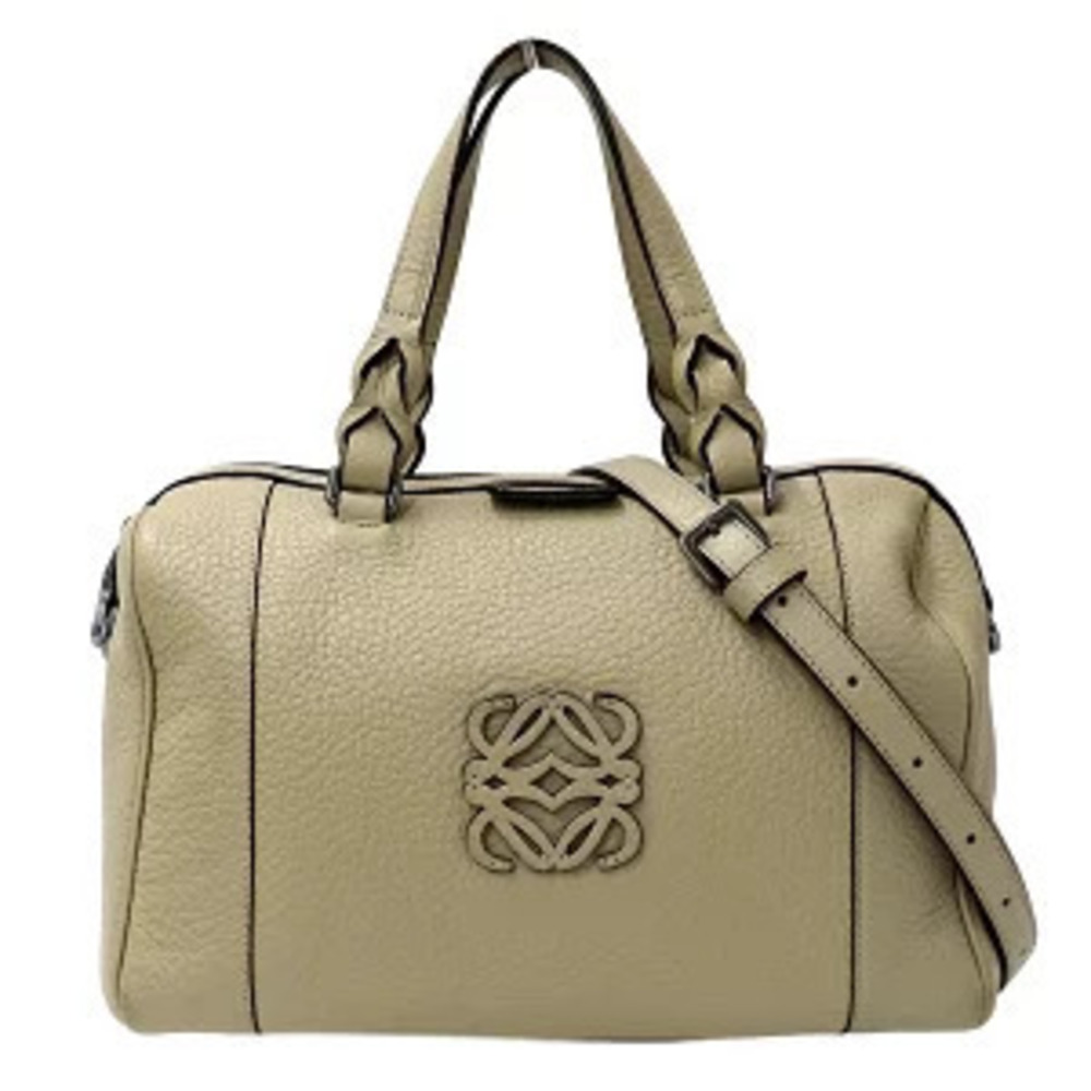 Loewe Bag Handbag Shoulder Leather Beige